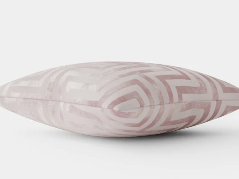 Sarung bantal dari beludru Ungu muda Model 3D