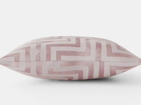 Cushion cover in velvet Light purple 3D Model