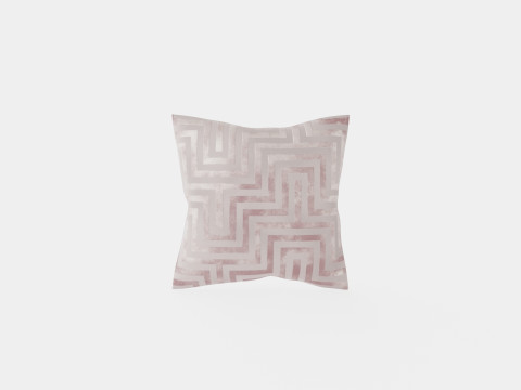 Cushion cover in velvet Light purple 3D Model