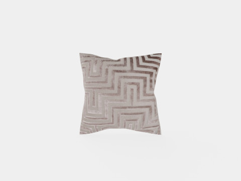 Cushion Cover in Velvet Grey Model 3D