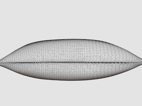 Cushion Cover in Velvet Grey Model 3D