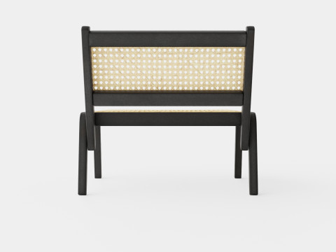 Low lounge chair in meranti wood Modelo 3D