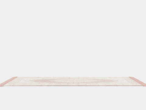 Rectangular rug with tassels 3D Модель