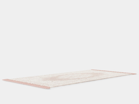Rectangular rug with tassels 3D Модель