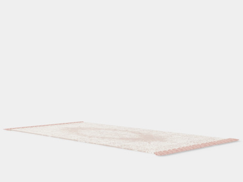 Rectangular rug with tassels 3D Модель