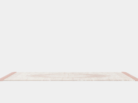 Rectangular rug with tassels 3D Модель
