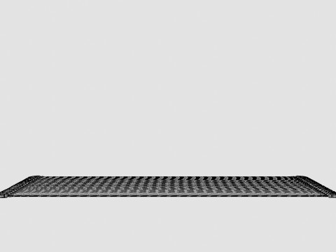 Rectangular rug with tassels 3D Модель