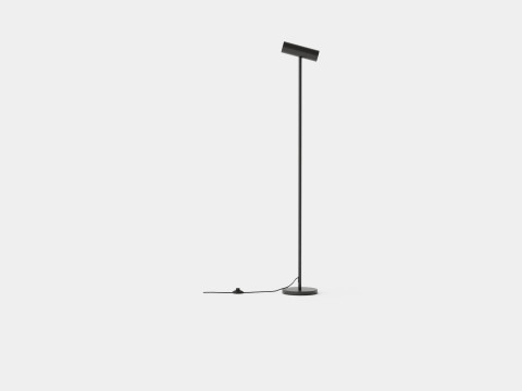 Metal Floor Lamp Black 3D Model