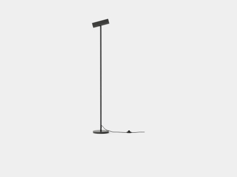 Metal Floor Lamp Black 3D Model