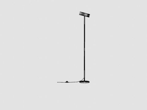Metal Floor Lamp Black 3D Model