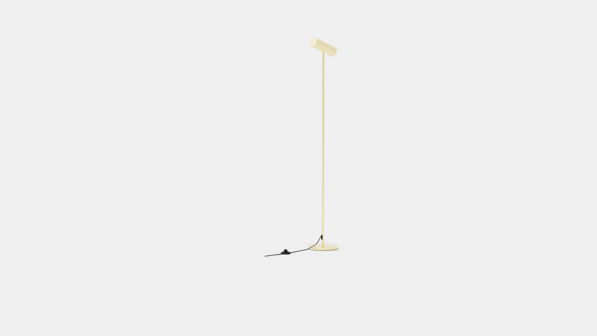 Metal Floor Lamp Gold 3D Model .c4d .max .obj .3ds .fbx .stl .blend