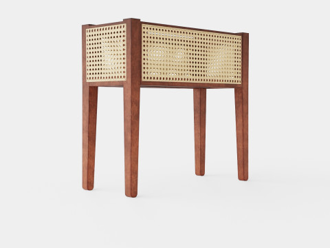 Rectangular flower table 3D Model