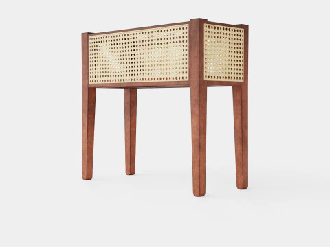 Mesa de flores retangular Modelo 3D