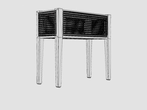 Mesa de flores retangular Modelo 3D