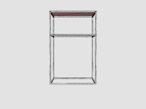 Square side table 3D Model