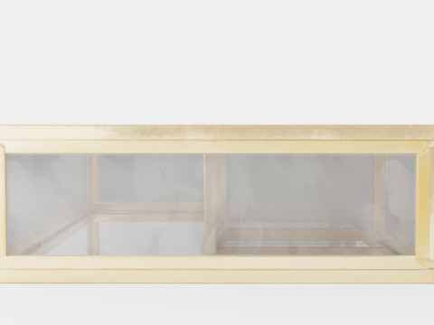 Rectangular jewelry box in clear glass 3D Model