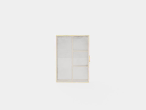 Rectangular jewelry box in clear glass 3D Model