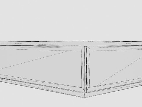 Rectangular jewelry box in clear glass 3D Model