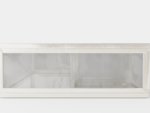 Rectangular jewelry box in clear glass Model 3D