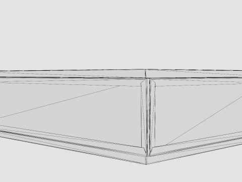 Rectangular jewelry box in clear glass Model 3D