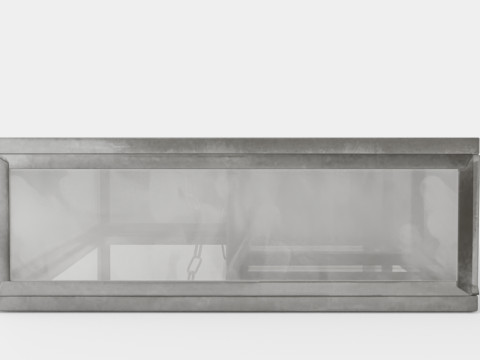 Rectangular jewelry box in clear glass 3D Model