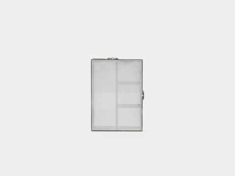 Rectangular jewelry box in clear glass 3D Model