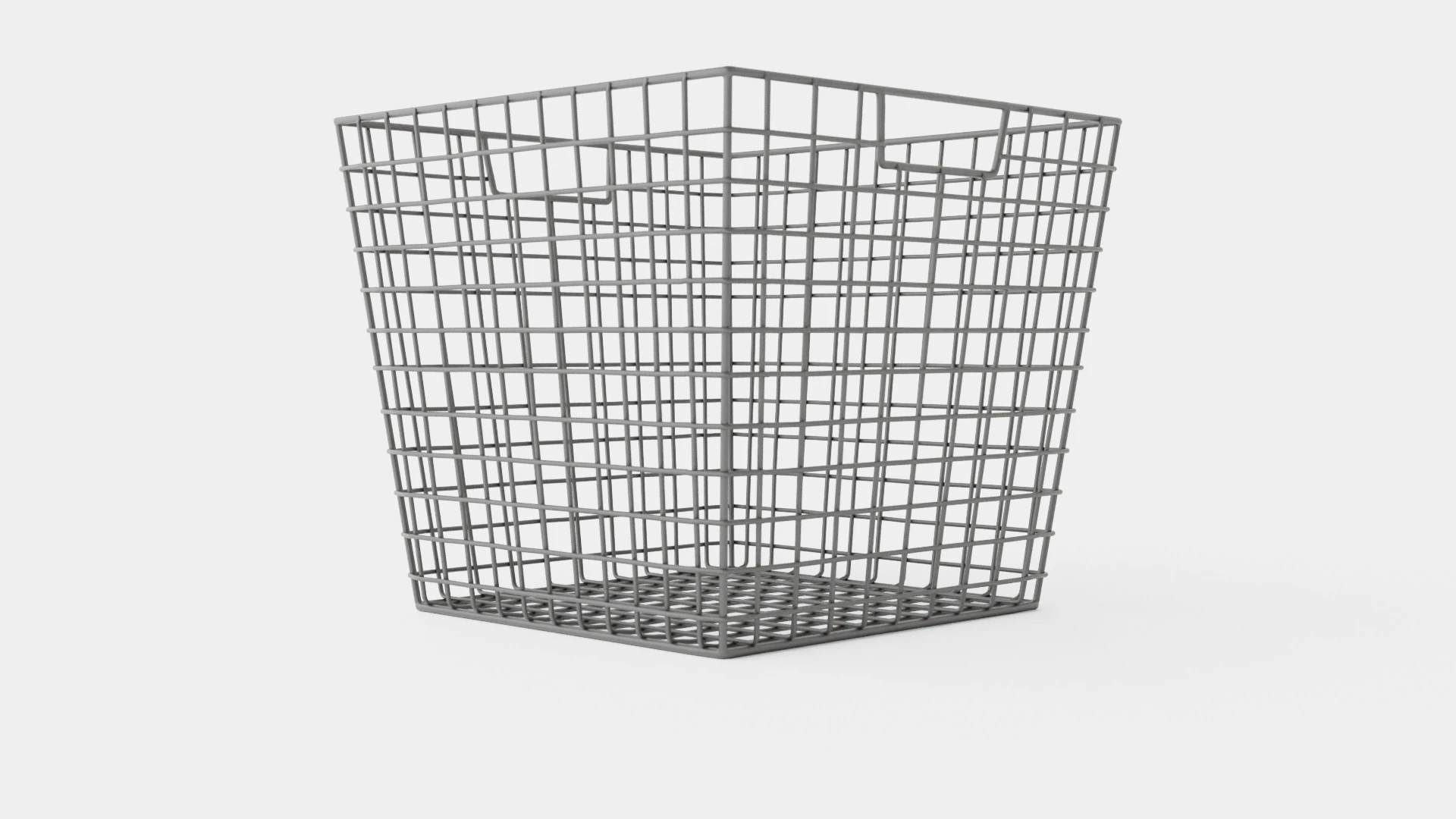 Metal wire basket 3D Model .c4d .max .obj .3ds .fbx .stl .blend 