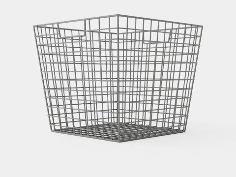 Metal wire basket 3D Model