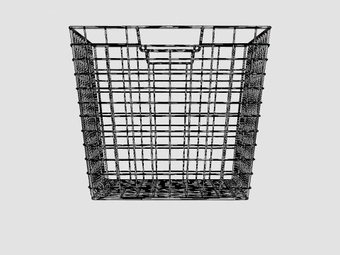 Metal wire basket 3D Model
