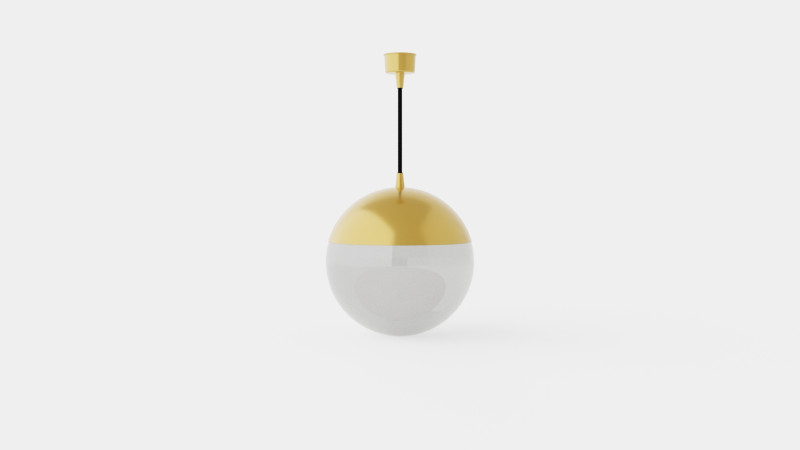 Ceiling pendant in metal Gold 3D 모델 .c4d .max .obj .3ds .fbx .stl .blend
