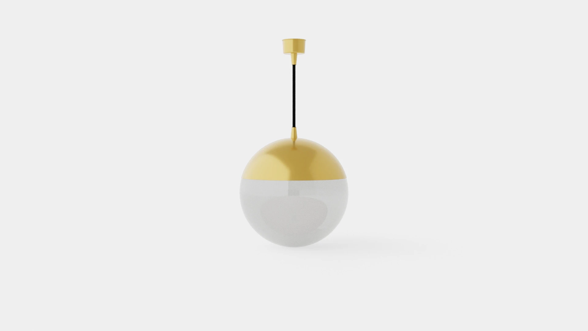 Ceiling pendant in metal Gold 3D Model .c4d .max .obj .3ds .fbx .stl .blend 