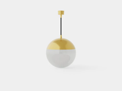 Ceiling pendant in metal Gold 3D Model