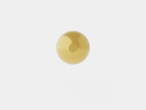 Ceiling pendant in metal Gold 3D 모델