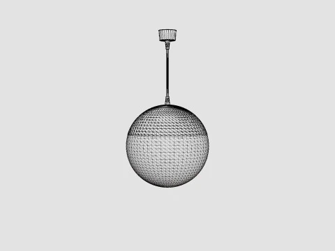 Ceiling pendant in metal Gold 3D Model