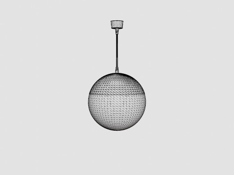 Ceiling pendant in metal Gold 3D 모델