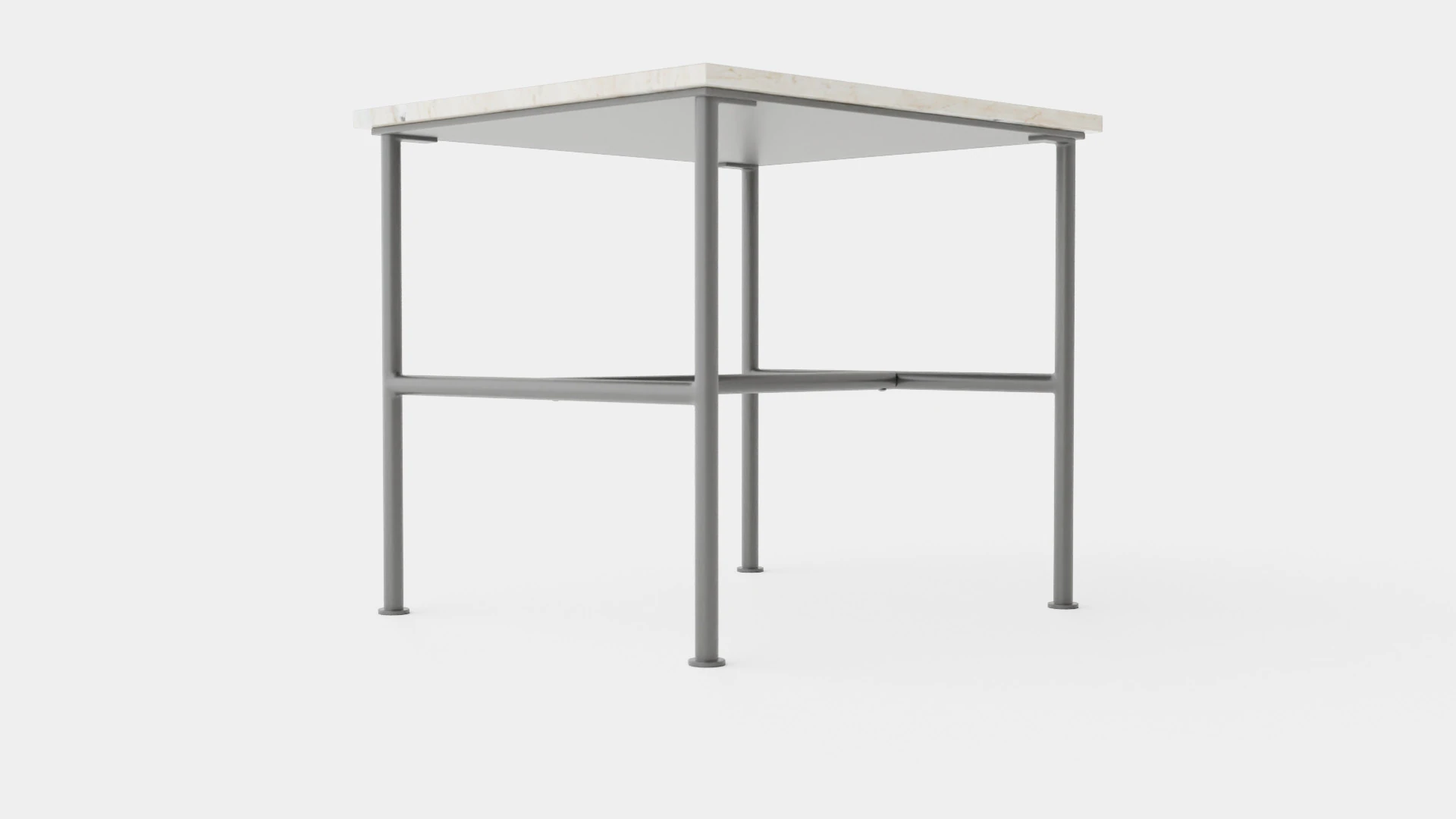 Side table with metal legs and a marble top 3D Model .c4d .max .obj .3ds .fbx .stl .blend 