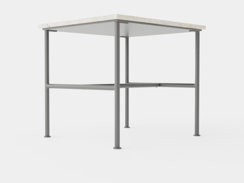Side table with metal legs and a marble top 3Dモデル