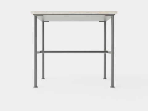 Side table with metal legs and a marble top Modelo 3D