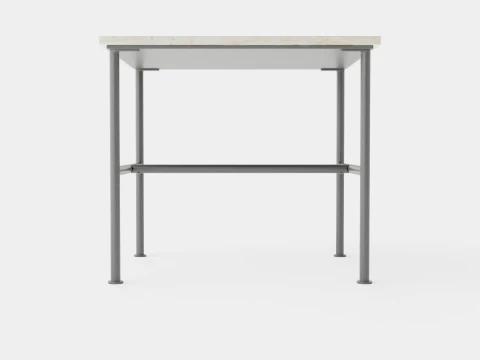 Side table with metal legs and a marble top 3D Model