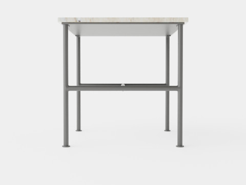 Side table with metal legs and a marble top Modelo 3D