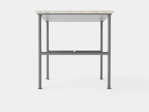 Side table with metal legs and a marble top 3D Model
