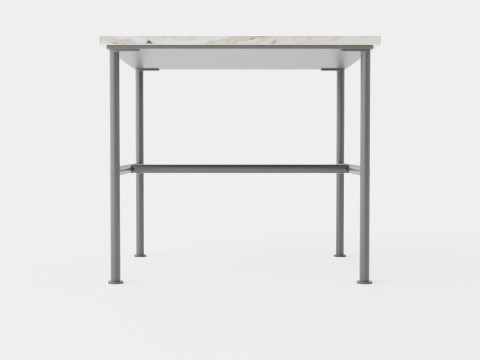 Side table with metal legs and a marble top Modelo 3D
