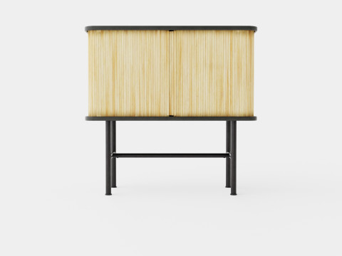 Cabinet in MDF with lacquered ash veneer 3D 모델