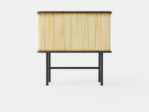 Cabinet in MDF with lacquered ash veneer 3D 모델