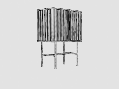 Bedside table in MDF Modelo 3D