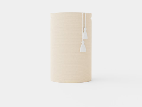 Laundry basket in sturdy woven jute 3D Model