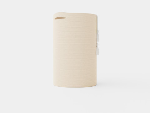 Laundry basket in sturdy woven jute 3D 模型