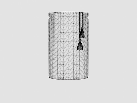 Laundry basket in sturdy woven jute 3D 模型