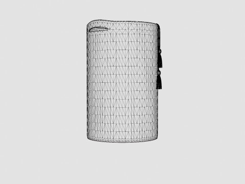 Laundry basket in sturdy woven jute 3D 模型