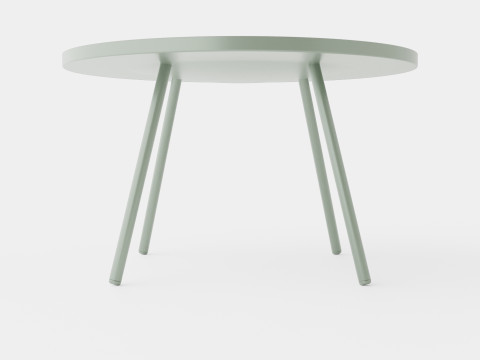 Low side table in painted metal 3D Model